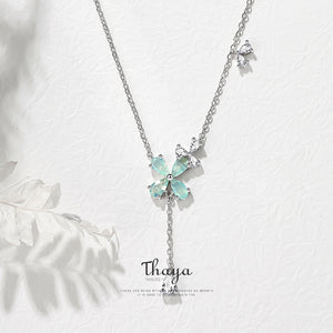Four-leaf clover small lucky necklace female