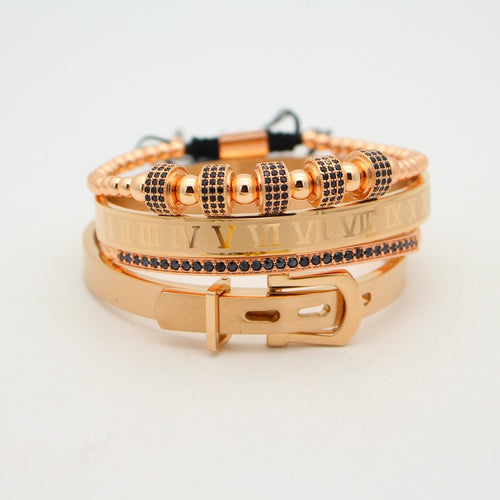 Roman numeral bracelet horseshoe buckle bracelet