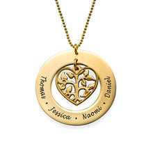 Load image into Gallery viewer, Personalize hart treee necklace ring necklace