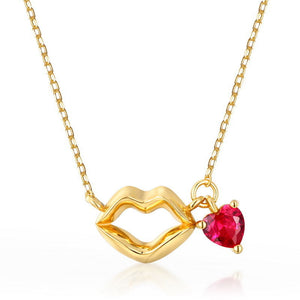 Love red corundum necklace