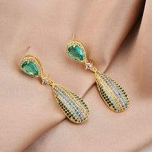 Load image into Gallery viewer, S925 Silver Needle Drop Zircon Earrings Long Earrings Earrings Earrings