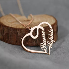 Load image into Gallery viewer, Personalized Custom Name Necklaces Pendant Double Heart Women Necklace