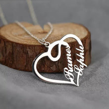 Load image into Gallery viewer, Personalized Custom Name Necklaces Pendant Double Heart Women Necklace