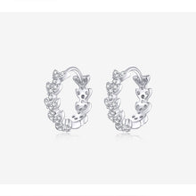 Load image into Gallery viewer, S925 Pure Silver Plated Platinum Crystal Earring Women  Simple Small Earrings