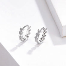 Load image into Gallery viewer, S925 Pure Silver Plated Platinum Crystal Earring Women  Simple Small Earrings