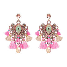 Load image into Gallery viewer, Boho Tassel African Earrings Jewelry Ethnic Crystal Earring