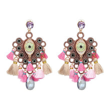 Load image into Gallery viewer, Boho Tassel African Earrings Jewelry Ethnic Crystal Earring