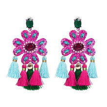 Load image into Gallery viewer, Boho Tassel African Earrings Jewelry Ethnic Crystal Earring