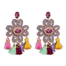 Load image into Gallery viewer, Boho Tassel African Earrings Jewelry Ethnic Crystal Earring