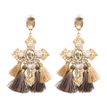 Load image into Gallery viewer, Boho Tassel African Earrings Jewelry Ethnic Crystal Earring