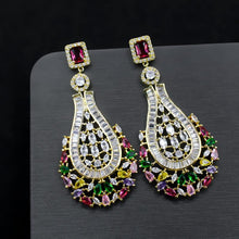 Load image into Gallery viewer, European And American Fashion Long Earrings Bohemian Zircon Earrings