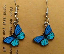 Load image into Gallery viewer, Blue Butterfly Drop Earrings for Women Multicolor 2021 Alloy Dangle Earrings Statement Earring Wedding Jewelry Wholesale
