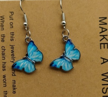 Load image into Gallery viewer, Blue Butterfly Drop Earrings for Women Multicolor 2021 Alloy Dangle Earrings Statement Earring Wedding Jewelry Wholesale