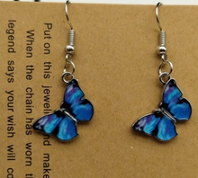 Load image into Gallery viewer, Blue Butterfly Drop Earrings for Women Multicolor 2021 Alloy Dangle Earrings Statement Earring Wedding Jewelry Wholesale