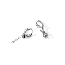 Load image into Gallery viewer, 925 Sterling Silver Rabbit Earrings Asymmetrical Earrings Tassel Earrings