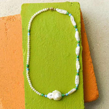 Load image into Gallery viewer, Shaped pearl handmade bead necklace