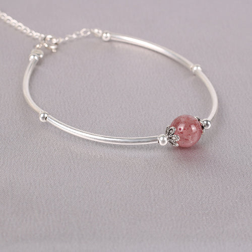 Bracelet Female Pink Crystal Transfer Beads