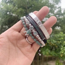 Load image into Gallery viewer, Polygonal Braided Bracelet Roman Lettering Bracelet