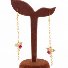 Load image into Gallery viewer, Winged Hummingbird Bird Earring Earrings