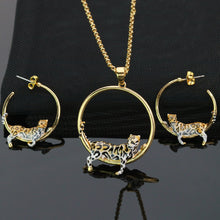 Load image into Gallery viewer, Earrings Personality Temperament Sweet Cool Style Leopard Earring Necklace