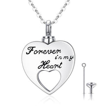 Load image into Gallery viewer, Urn Necklace 925 Sterling Silver Cremation Necklaces Guardian Heart Shaped Necklace Memorial Jewelry Gifts for Women Men