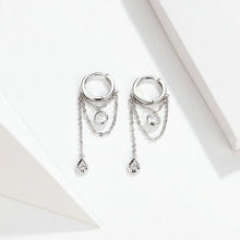 Load image into Gallery viewer, Women's Sterling Silver Earrings White Gold Plated Hypoallergenic Silver Earring