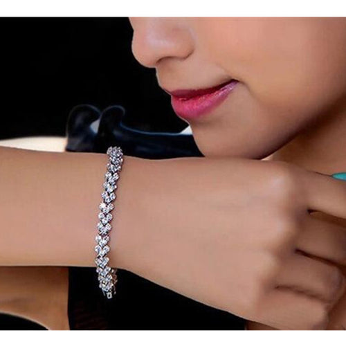 Roman Zircon Bracelet Temperament Personality Bracelet Female Fashion Simple Bracelet