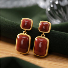 Load image into Gallery viewer, Jade Sapphire Earrings Bafeng Wild Personality Earrings Female Earrings