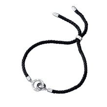 Load image into Gallery viewer, The New Double Ring Couple Bracelet Sterling Silver Korean Niche Interlocking Braided Bracelet