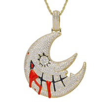 Load image into Gallery viewer, Necklace Hip Hop Moon Pendant Necklace Exaggerated Funny Necklace