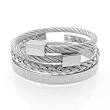 Load image into Gallery viewer, Bangle Braided Bracelet Men&#39;s Gold Titanium Steel Bracelet Bracelet