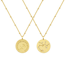 Load image into Gallery viewer, Zodiac coin necklace