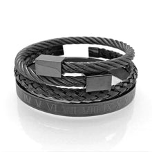 Load image into Gallery viewer, Bangle Braided Bracelet Men&#39;s Gold Titanium Steel Bracelet Bracelet