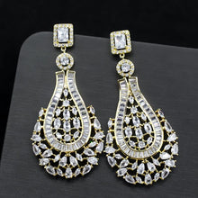 Load image into Gallery viewer, Fashion Long Tassel Earrings Zircon Earrings 925 Silver Needle Earrings