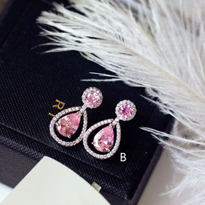 Crystal Earrings Earrings Gemstone Square Rhinestones Zircon