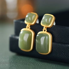 Load image into Gallery viewer, Jade Sapphire Earrings Bafeng Wild Personality Earrings Female Earrings