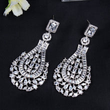 Load image into Gallery viewer, Fashion Long Tassel Earrings Zircon Earrings 925 Silver Needle Earrings