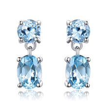 Load image into Gallery viewer, Female Sapphire Long Earrings Temperament Personality Earrings