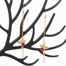 Load image into Gallery viewer, Winged Hummingbird Bird Earring Earrings