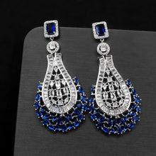Load image into Gallery viewer, Fashion Long Tassel Earrings Zircon Earrings 925 Silver Needle Earrings