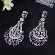 Load image into Gallery viewer, Fashion Long Tassel Earrings Zircon Earrings 925 Silver Needle Earrings