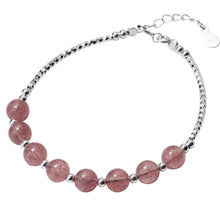 Load image into Gallery viewer, S925 Silver Bracelet Women Sweet Strawberry Crystal Bracelet