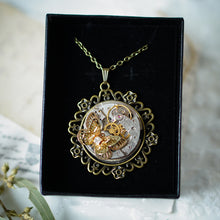 Load image into Gallery viewer, Vintage Steampunk Butterfly Pendant Necklace Gift