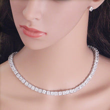 Load image into Gallery viewer, AAA Zircon Earrings Necklace Wedding Set