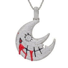 Load image into Gallery viewer, Necklace Hip Hop Moon Pendant Necklace Exaggerated Funny Necklace