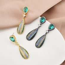 Load image into Gallery viewer, S925 Silver Needle Drop Zircon Earrings Long Earrings Earrings Earrings
