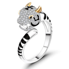 Load image into Gallery viewer, Zodiac Ring, Sterling Silver Ring, Female Ring, Natal Year  Ring