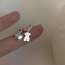 Load image into Gallery viewer, S925 Sterling Silver Bear Love Asymmetrical Earring Earrings Women